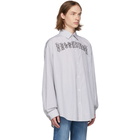 Balenciaga White Striped Tattoo Shirt