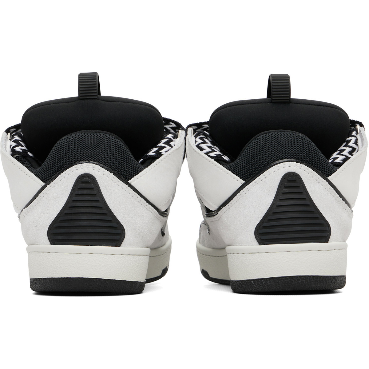 Lanvin White & Black Curb Sneakers