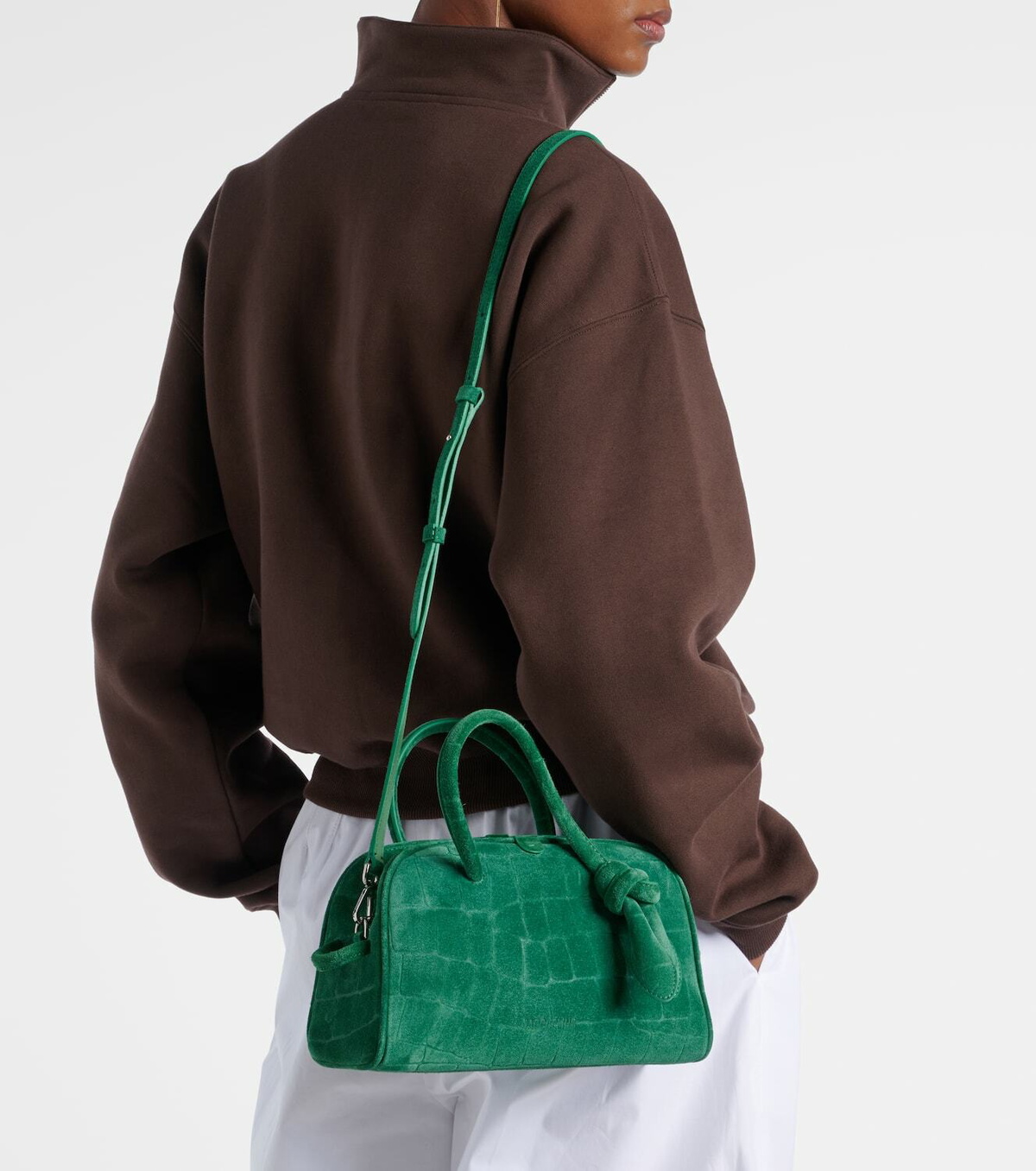 Jacquemus Turismo Small suede duffel bag