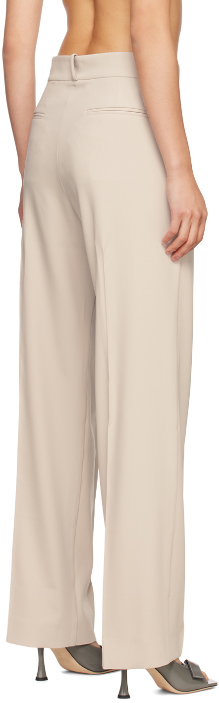 Beige Flowing Trousers 17252 main image 1