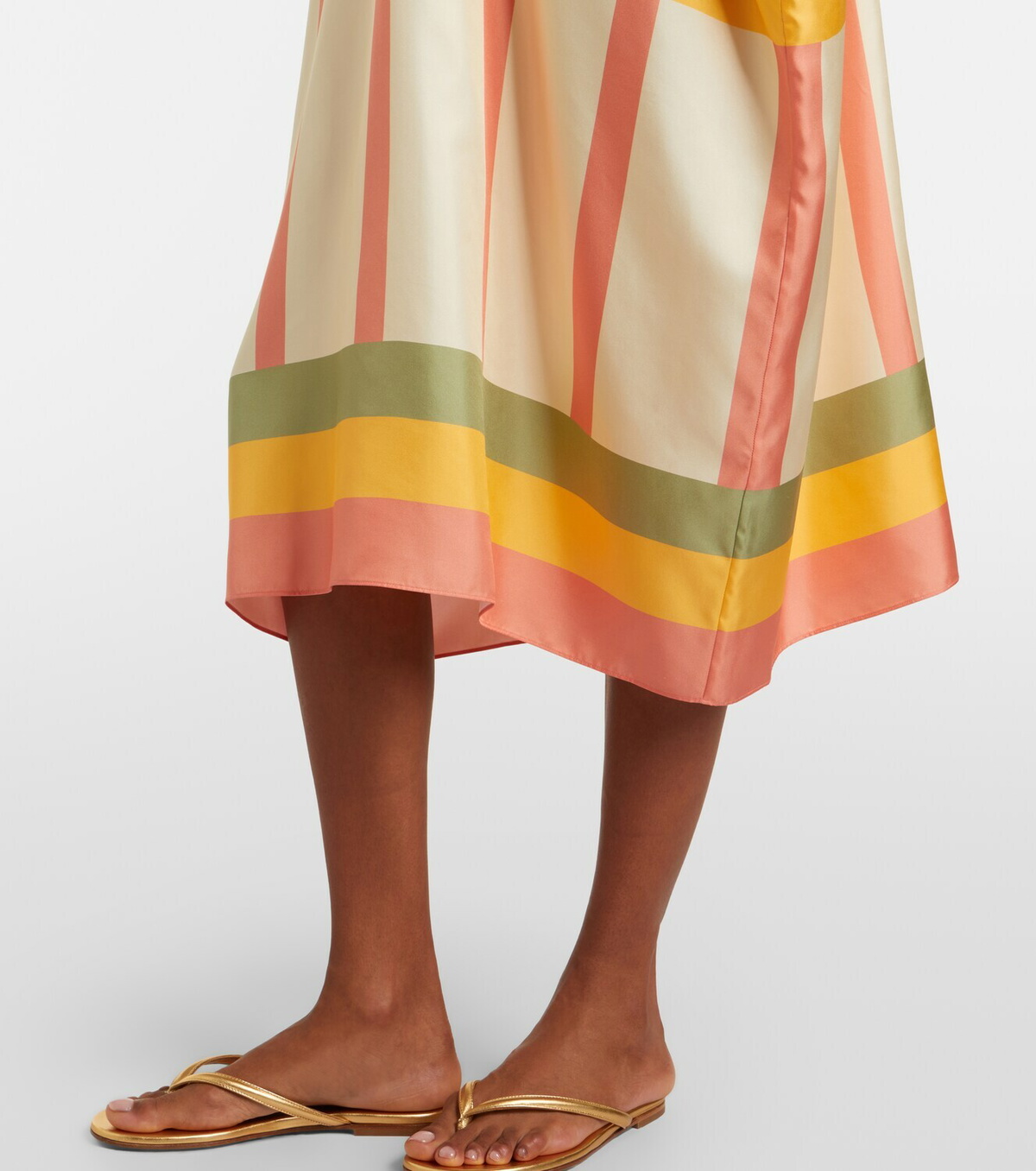 Eres Ice striped silk twil kaftan