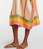 Eres Ice striped silk twil kaftan