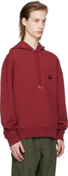 Maison Kitsuné Red Bold Fox Head Hoodie