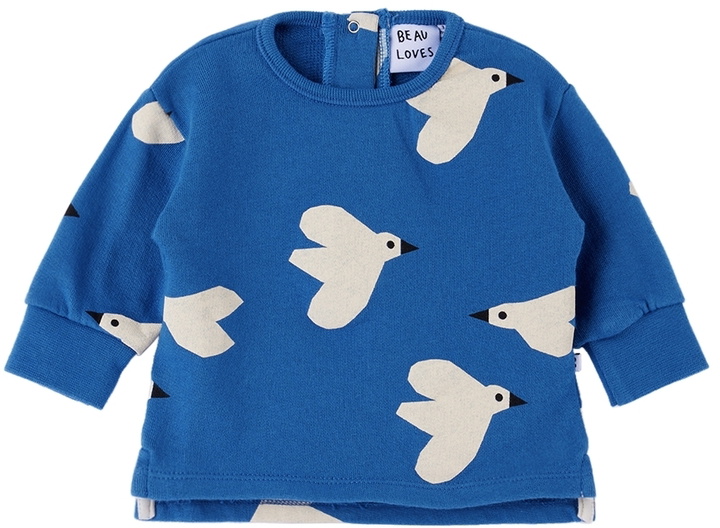 Photo: Beau Loves Baby Blue Birds Sweatshirt