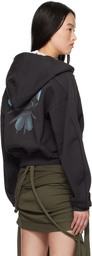 Ottolinger Black Multiline Zip Hoodie
