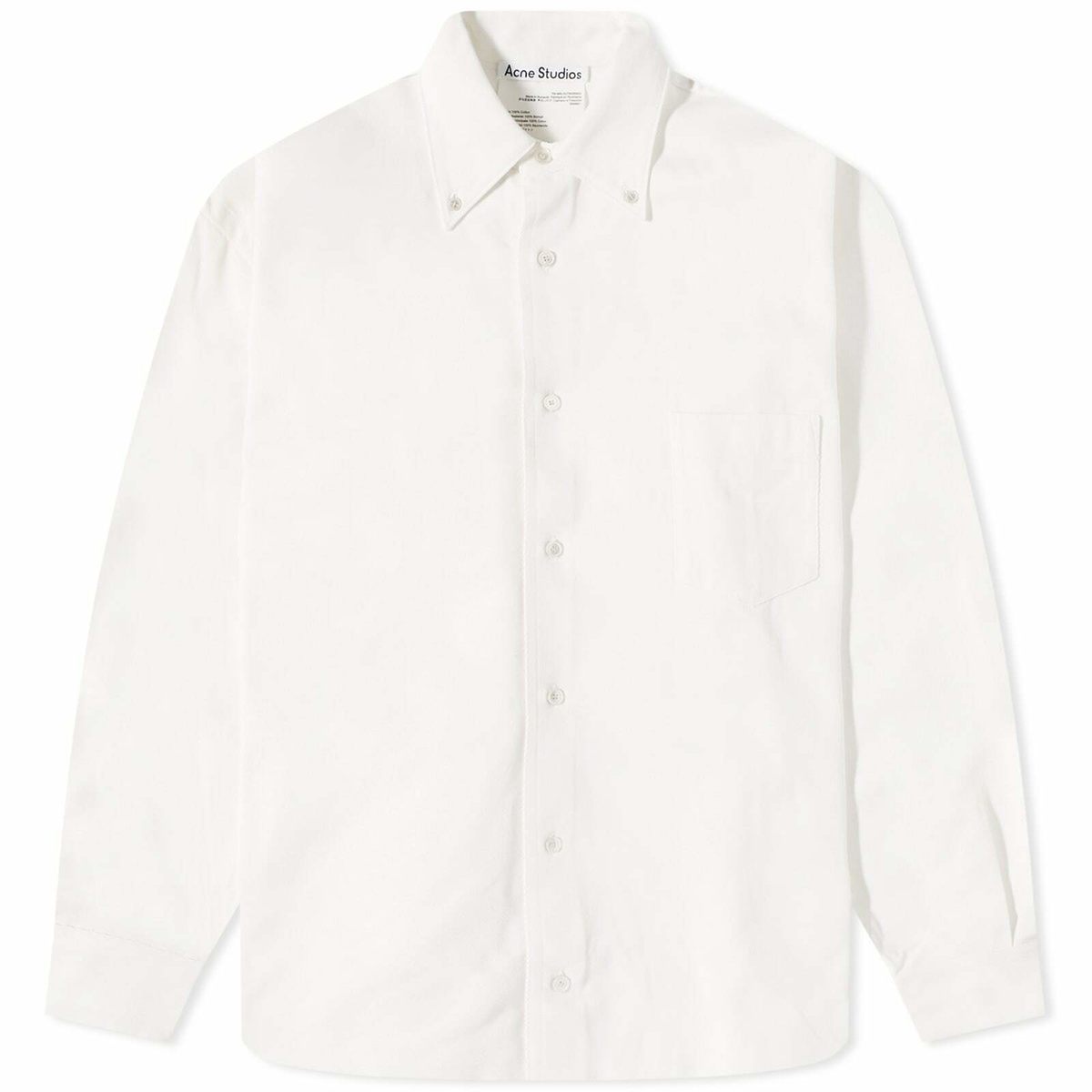 Acne Studios Men's Odrox Cotton Twill Overshirt in White Acne Studios