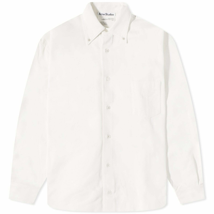 Photo: Acne Studios Men's Odrox Cotton Twill Overshirt in White