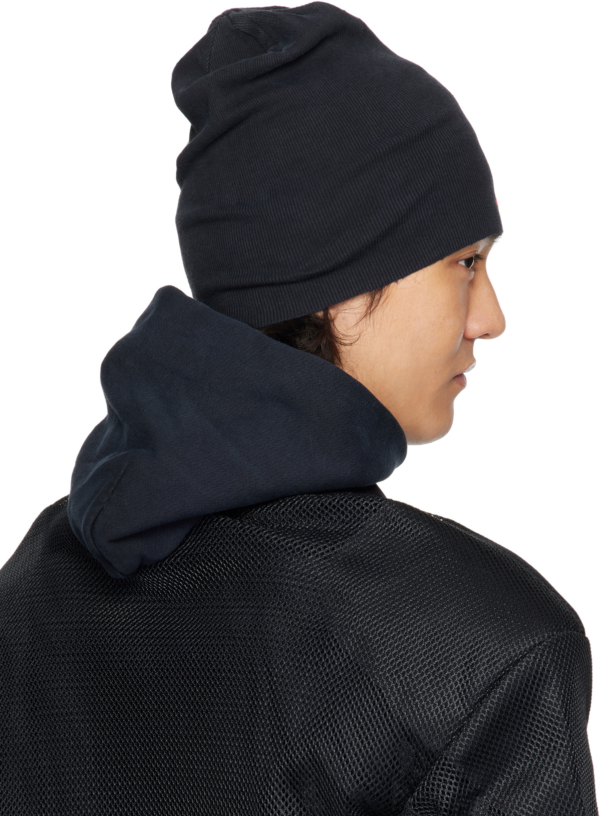 GREG ROSS Black Rib Beanie
