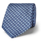 Canali - 8cm Floral Silk-Jacquard Tie - Blue