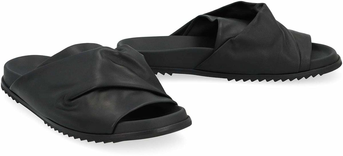 Rick Owens Mobius Leather Slides Rick Owens