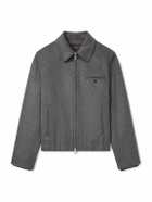 Incotex - Incotex Montedoro Brushed Wool-Blend Bomber Jacket - Gray
