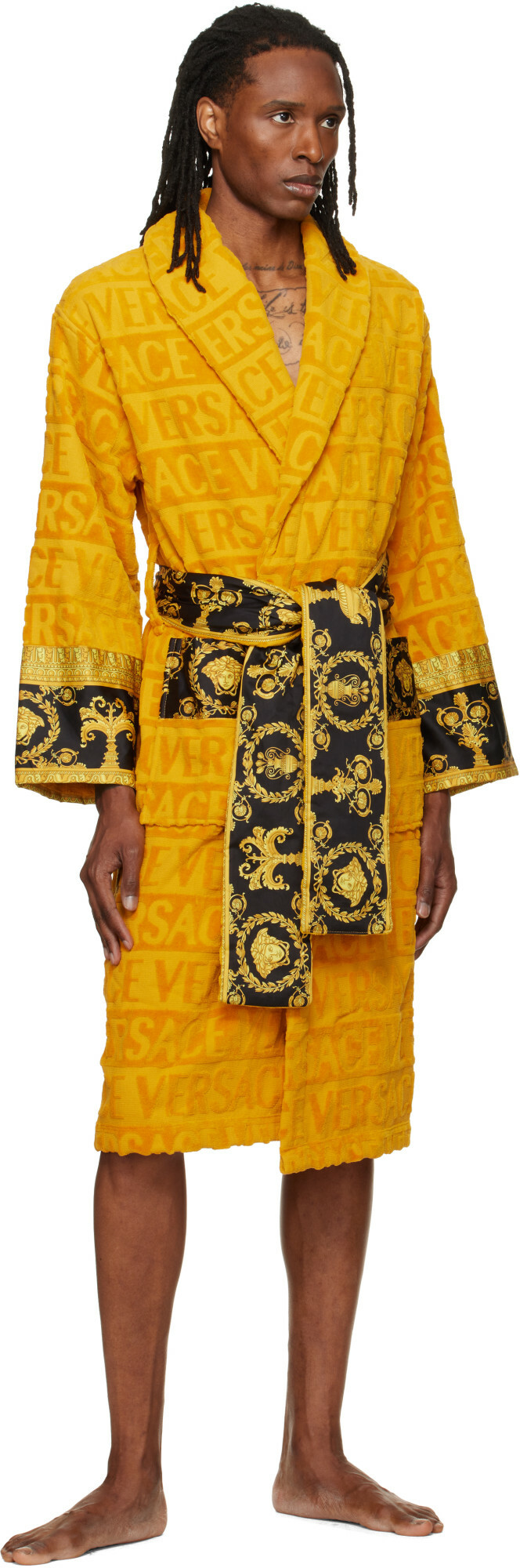Versace Yellow 'I Heart Baroque' Bathrobe