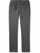 Incotex - Slim-Fit Straight-Leg Stretch Modal and Cotton-Blend Trousers - Gray