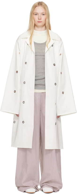 Photo: Sofie D'Hoore Off-White Chesterfield Coat