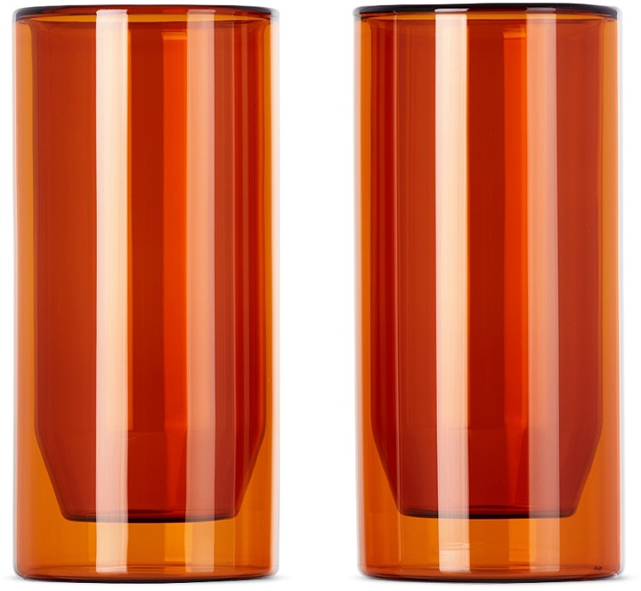 Photo: YIELD Orange Double Wall Glasses Set, 16 oz