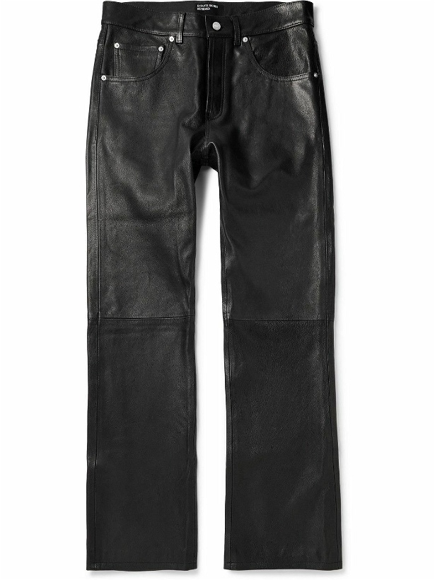 Photo: Enfants Riches Déprimés - Straight-Leg Panelled Leather Trousers - Black