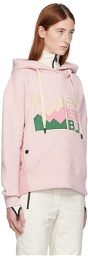 Moncler Grenoble Pink Embroidered Hoodie