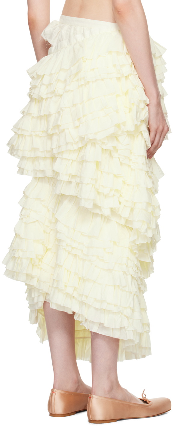 Yuhan Wang Off-White Ruffled Skirt