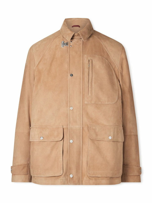 Photo: Brunello Cucinelli - Suede Jacket - Neutrals
