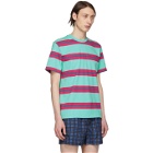 Noah NYC Green Stripe Boarder Summer T-Shirt