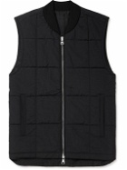 Mr P. - Quilted Shell Gilet - Black