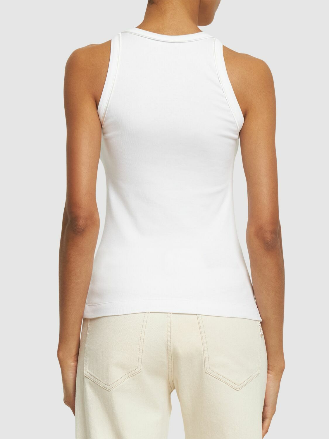 Tシャツ・カットソー BRUNELLO CUCINELLI RIBBED JERSEY TANK TOP BRUNELLO CUCINELLI - Ribbed Cotton Jersey Tank Top Brunello