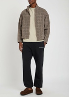 Mki Miyuki Zoku Checked Textured Woven Track Jacket Brown
