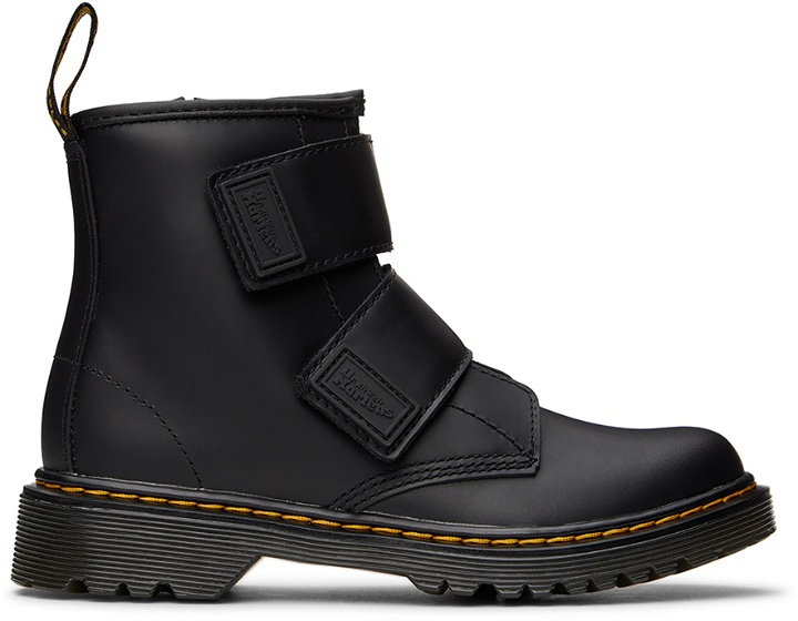Photo: Dr. Martens Baby Black 1460 Double Strap Boots