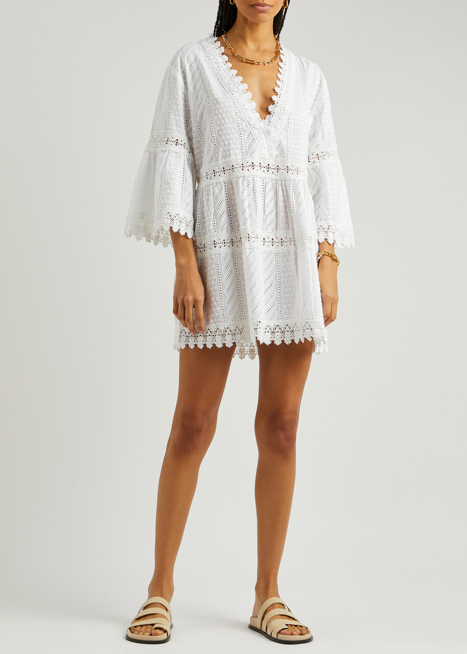 Melissa Odabash Victoria Broderie-anglaise Cotton Kaftan
