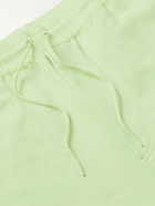 Y-3 - Wide-Leg Logo-Print Cotton-Jersey Drawstring Shorts - Green