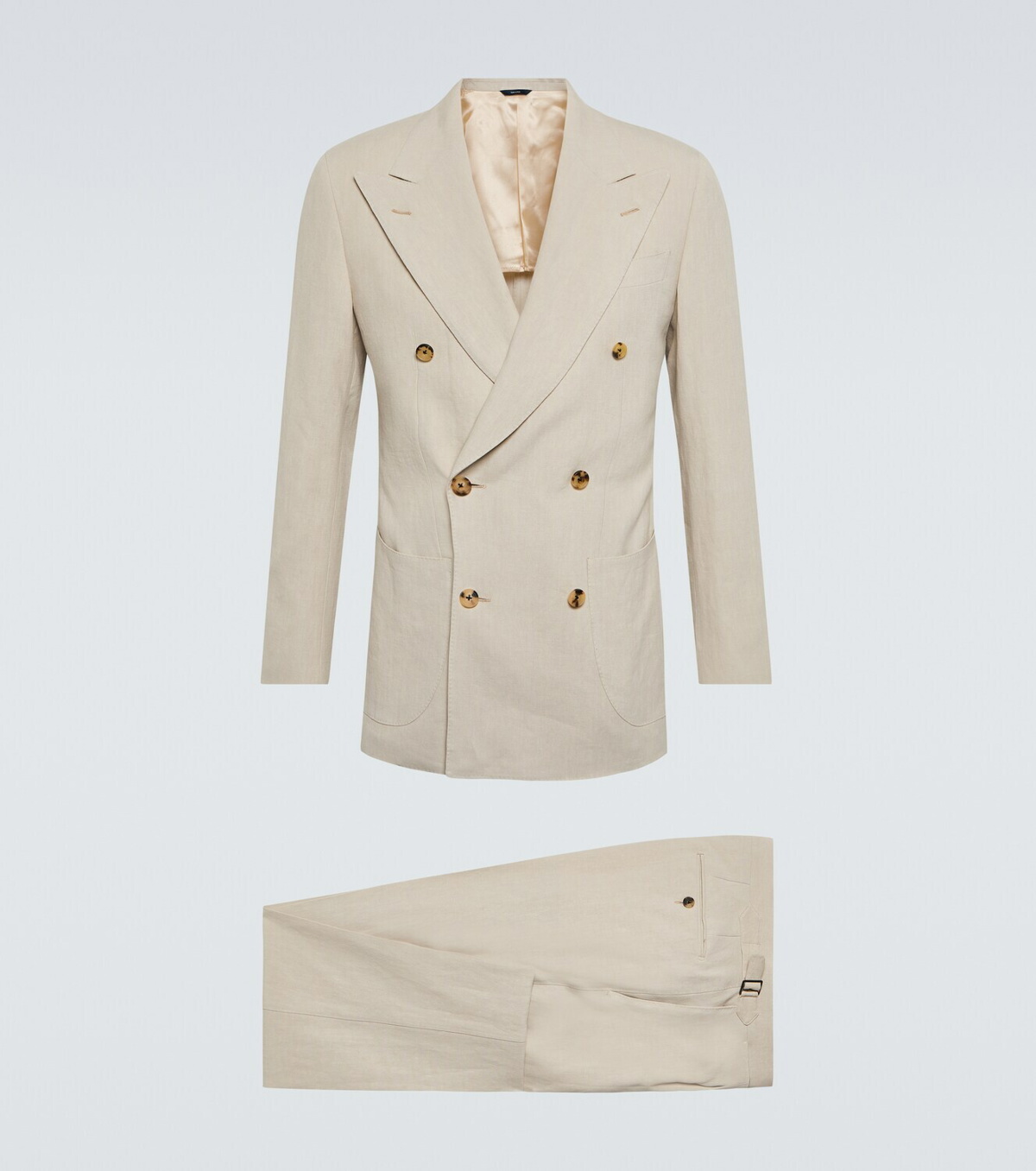 Thom Sweeney Double-breasted linen suit Thom Sweeney