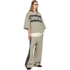 Fear of God ESSENTIALS Gray Panelled Crop Polo