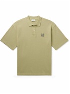 Maison Kitsuné - Oversized Logo-Appliquéd Cotton-Piqué Polo Shirt - Green