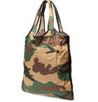 Off-White - Leather-Trimmed Camouflage-Print Canvas Tote Bag - Men - Green