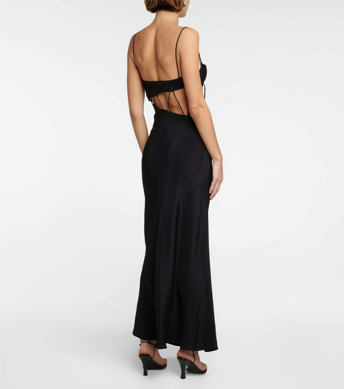 Christopher Esber - Cutout silk faille maxi dress Christopher Esber