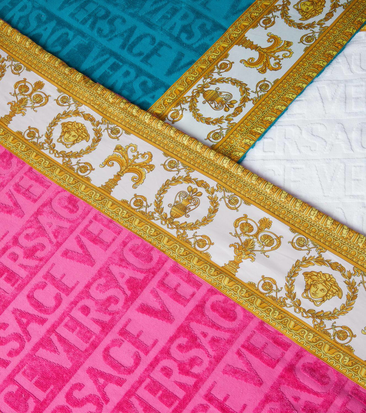 Versace Home Versace Allover cotton terry beach towel