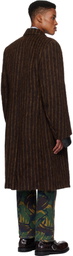 Martine Rose Brown Double Breasted Shirt Coat