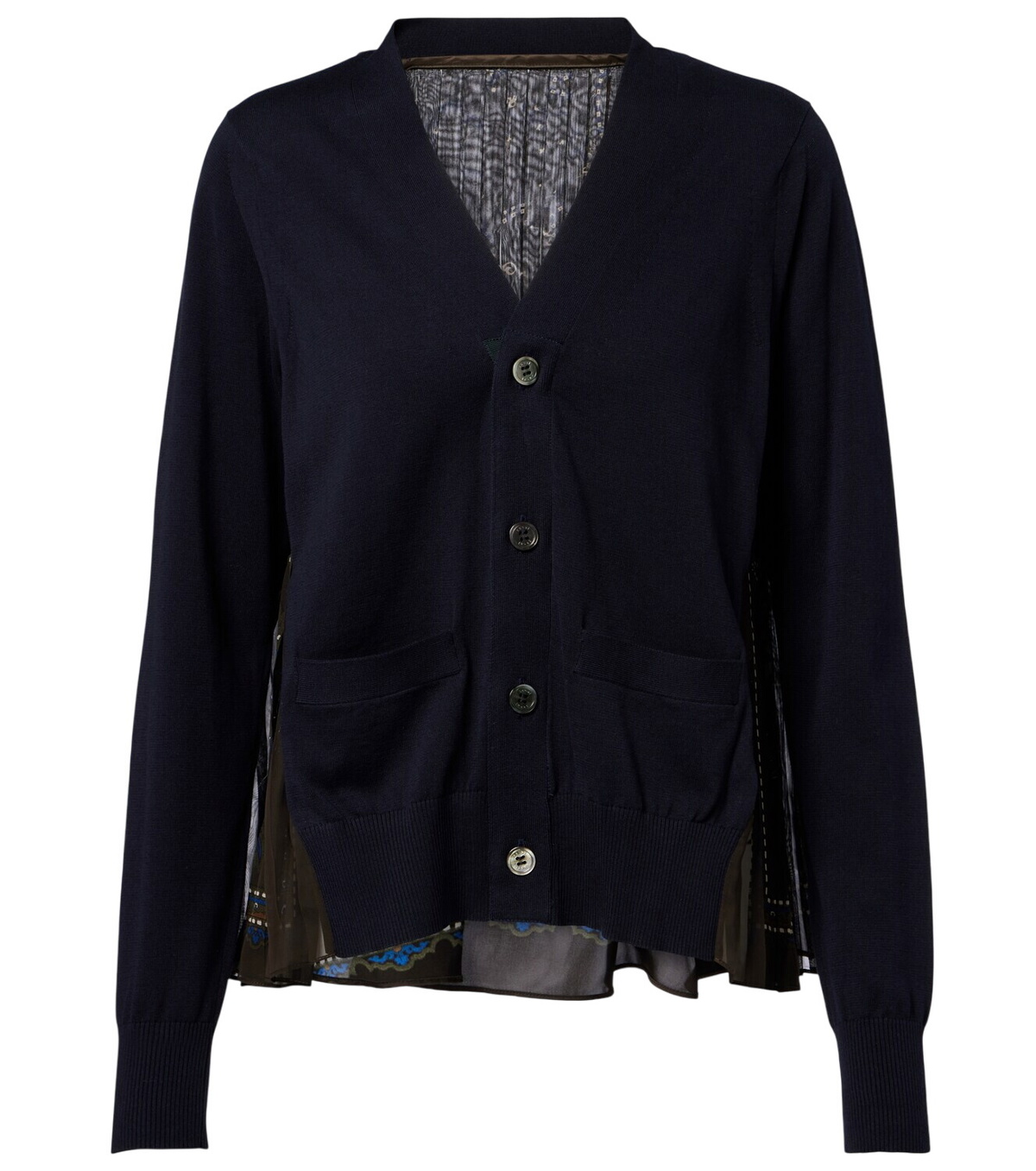 sacai Carhartt ブラック ニットカーディガン sacai Black Carhartt WIP Edition Cardigan Sacai