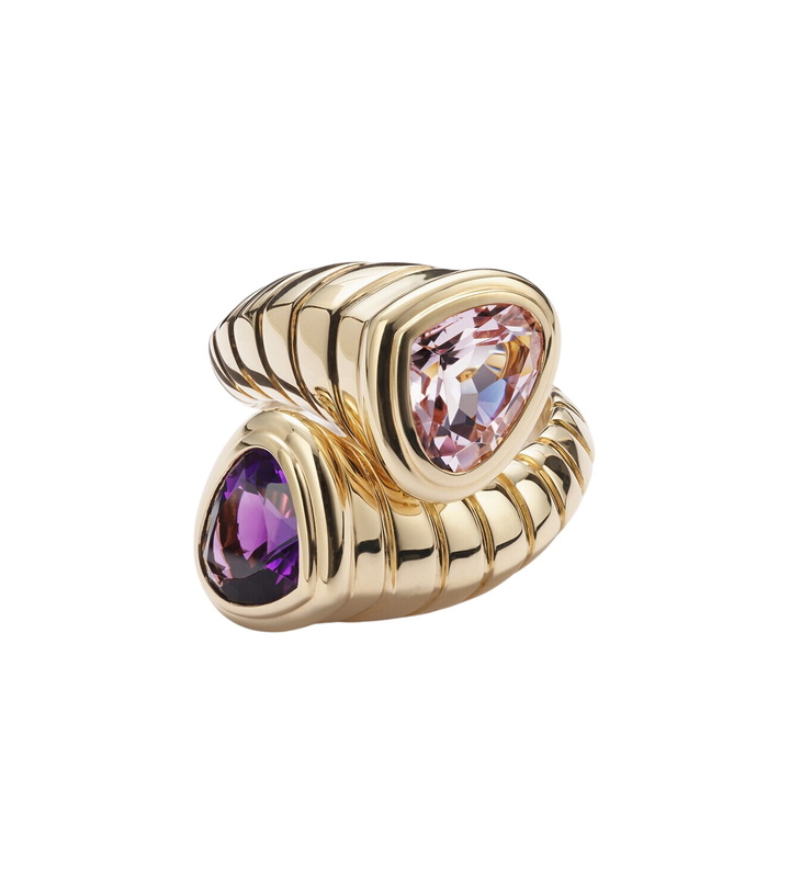Photo: Marina B Toi Et Moi 18kt gold ring with amethyst and morganite