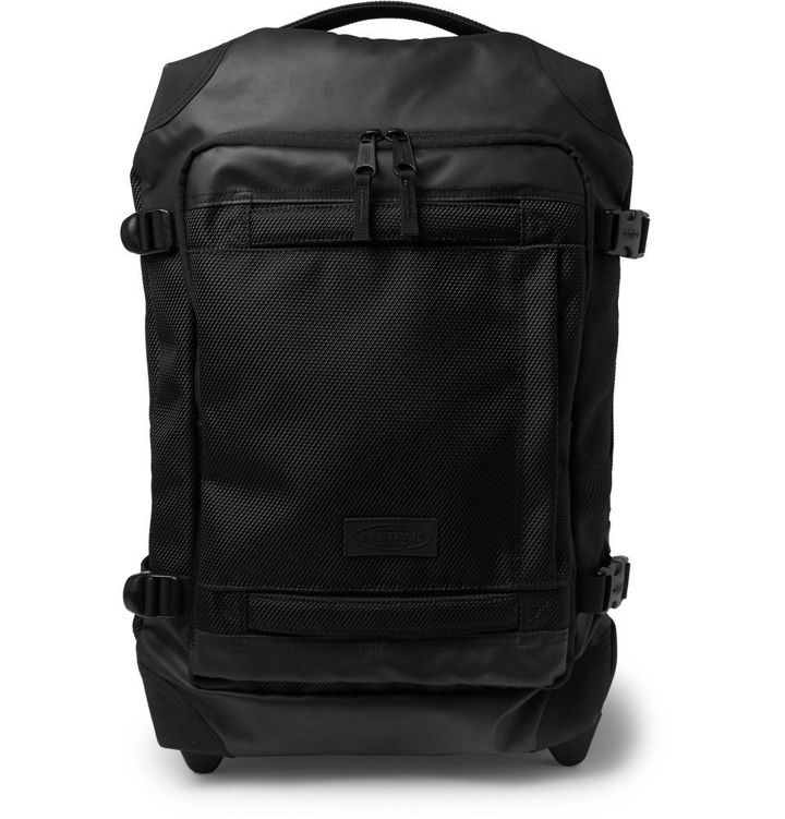 Photo: Eastpak - Tranverz Small 51cm Leather-Trimmed Canvas Carry-On Suitcase - Black