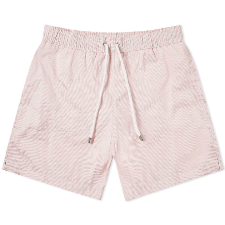 Photo: Hartford Seersucker Swim Short Pink