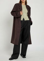 Maison Margiela Single-breasted Wool Coat Dark Brown