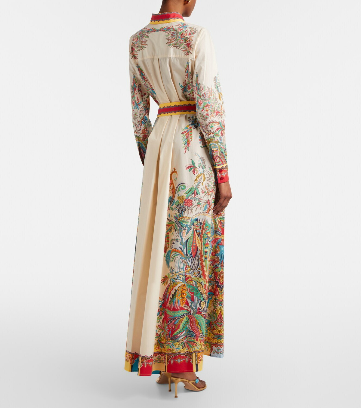 Etro Paisley belted cotton shirt dress
