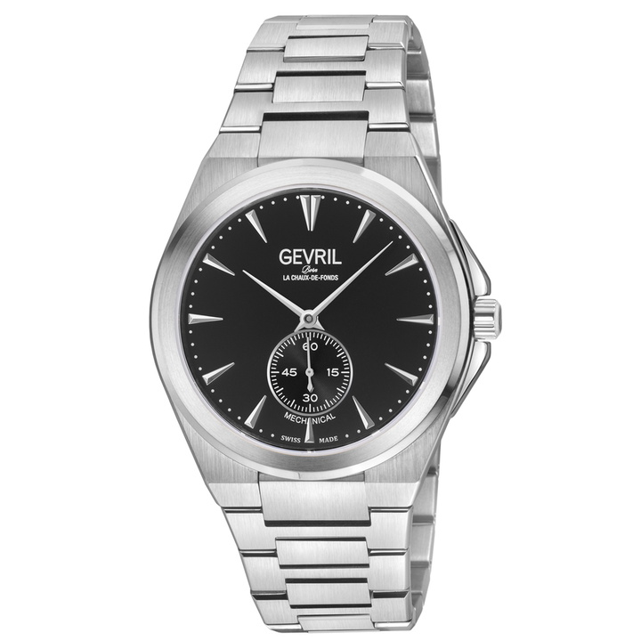 Photo: Gevril Montauk Hand Wind Black Dial Mens Watch 49910B
