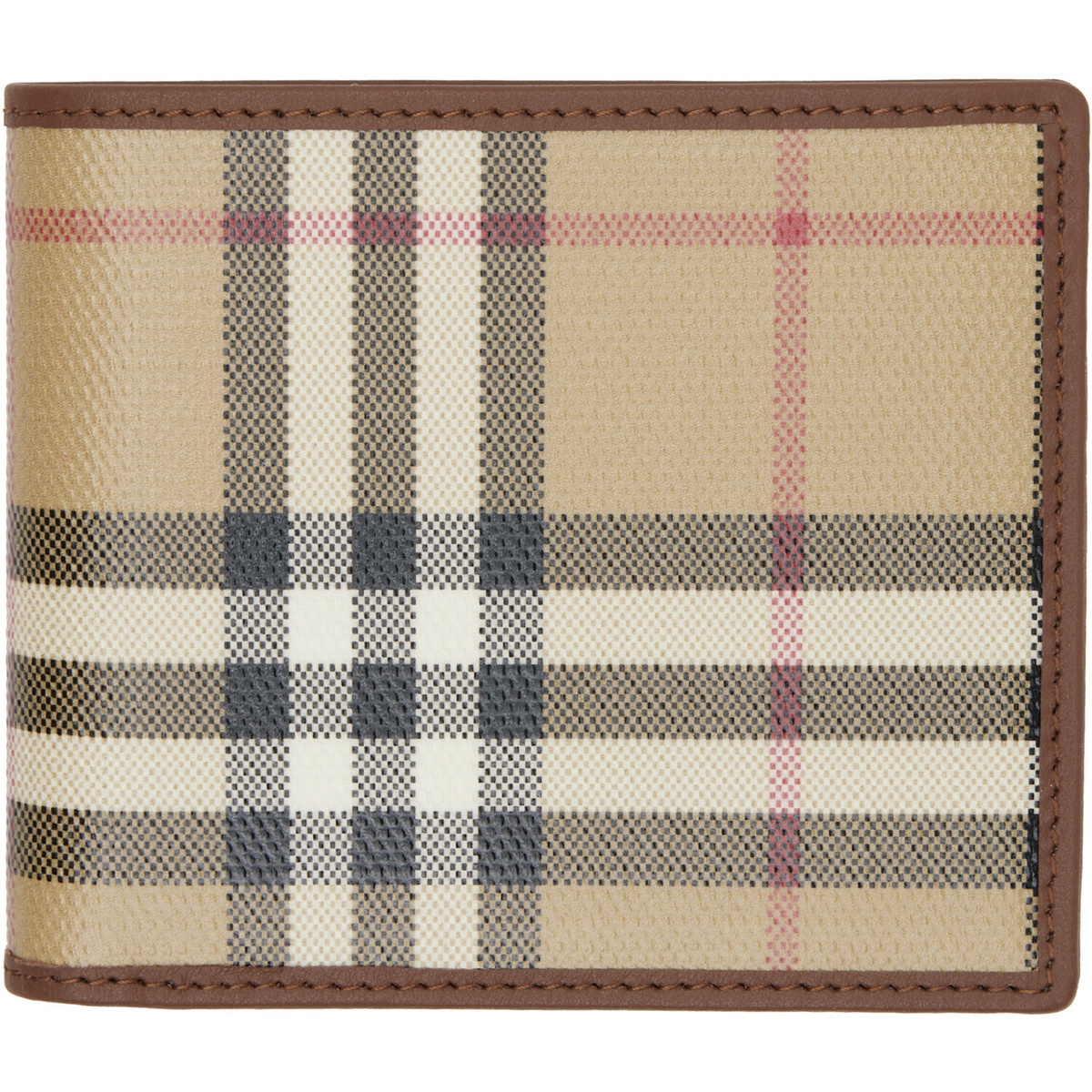 Burberry Beige Check Bifold Wallet