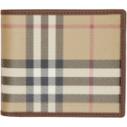 Burberry Beige Check Bifold Wallet