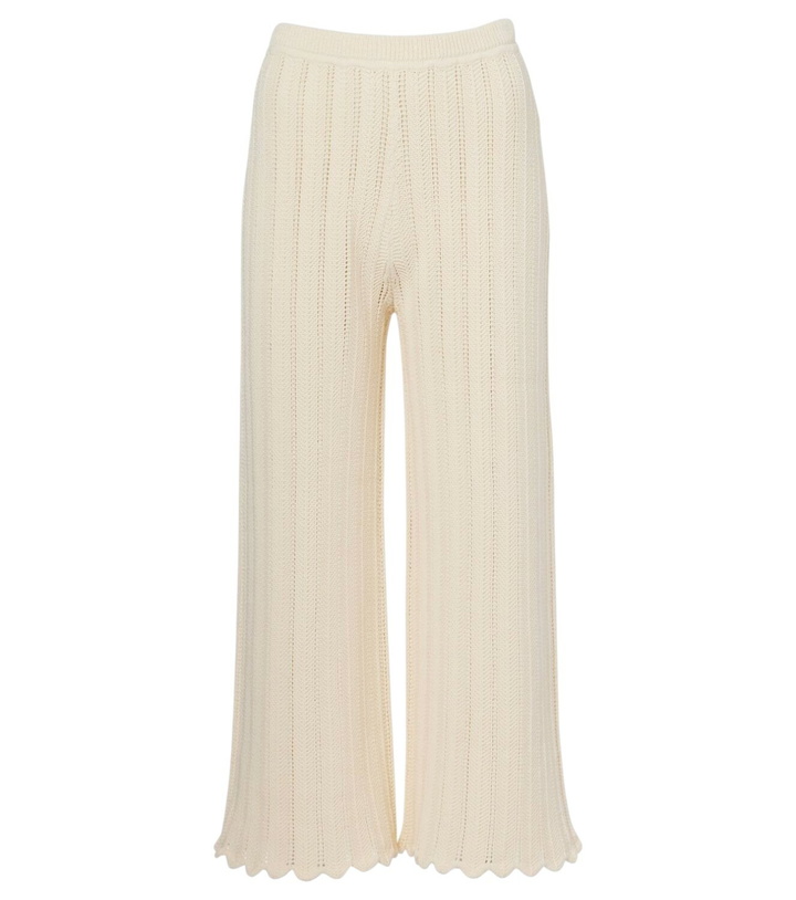 Photo: Altuzarra Petey open-knit cotton flared pants