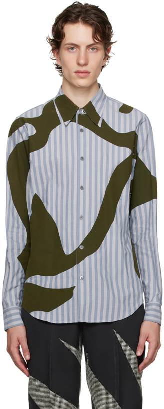 Photo: Dries Van Noten Blue Striped Shirt