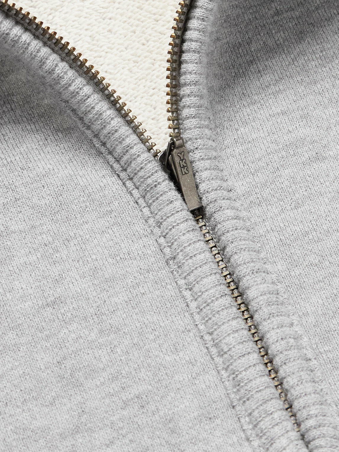 Beams Plus - Slim-Fit Cotton-Jersey Half-Zip Sweatshirt - Gray