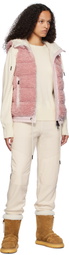 Moncler Grenoble Pink Padded Teddy Zip-Up Down Vest